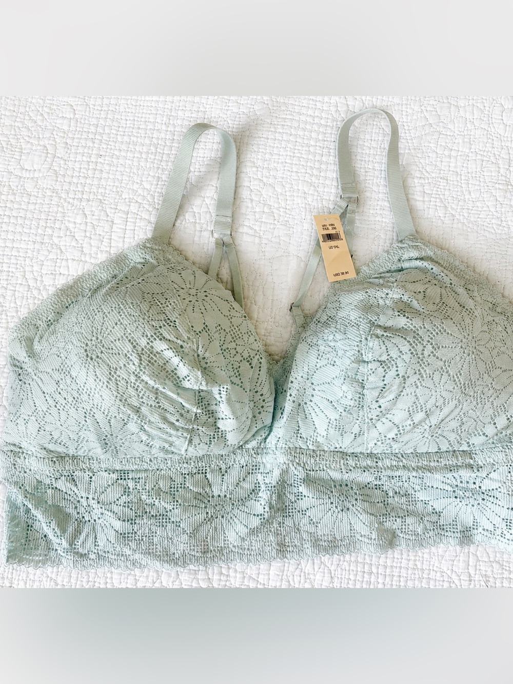Aerie lace bralette in mint green